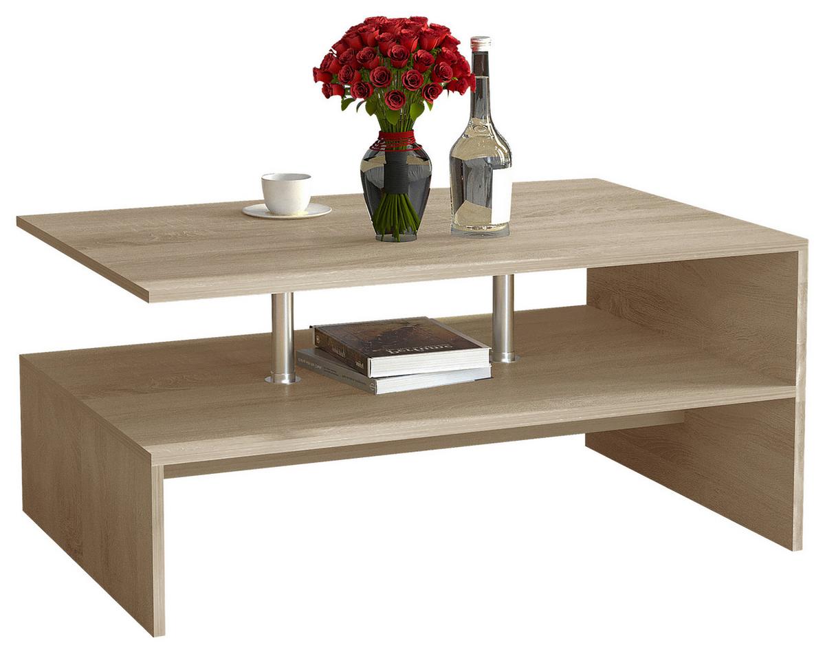 Couchtisch Maliso Sonoma Eiche Dekor - Sonoma Eiche, Design, Holzwerkstoff (90/60/42cm) - MID.YOU