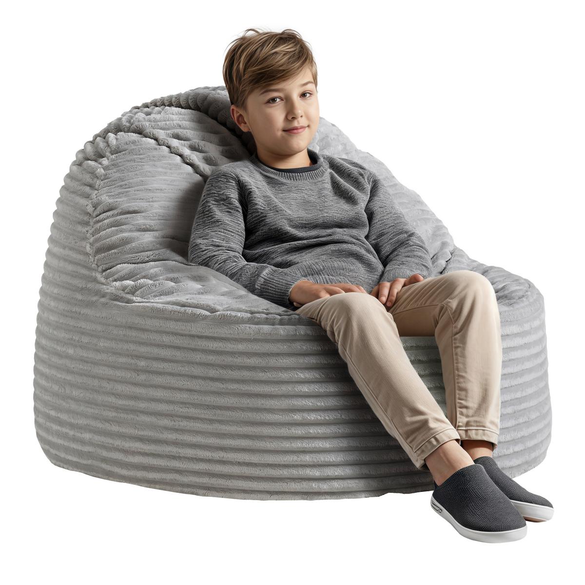 Sedací vak VERRETO, svetlě šedá, max. 90 kg - světle šedá, Moderní, textil (105/80/105cm) - Mömax