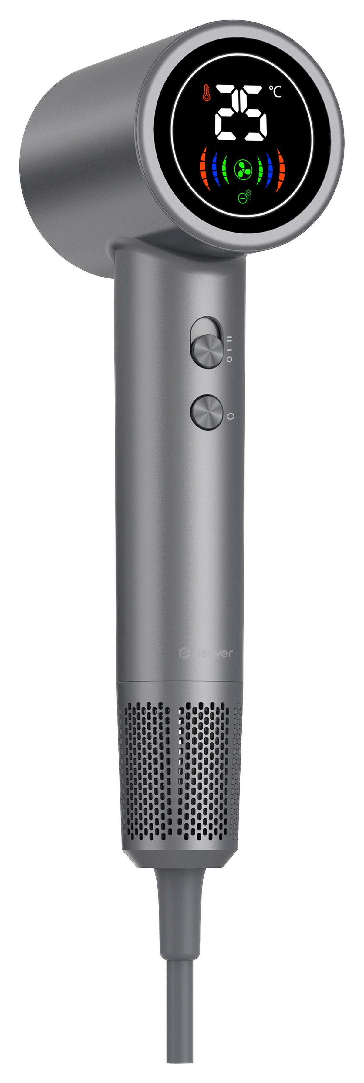 Haartrockner Hdd-1400dgr - Dunkelgrau, MODERN, Kunststoff (7/28/8,9cm)