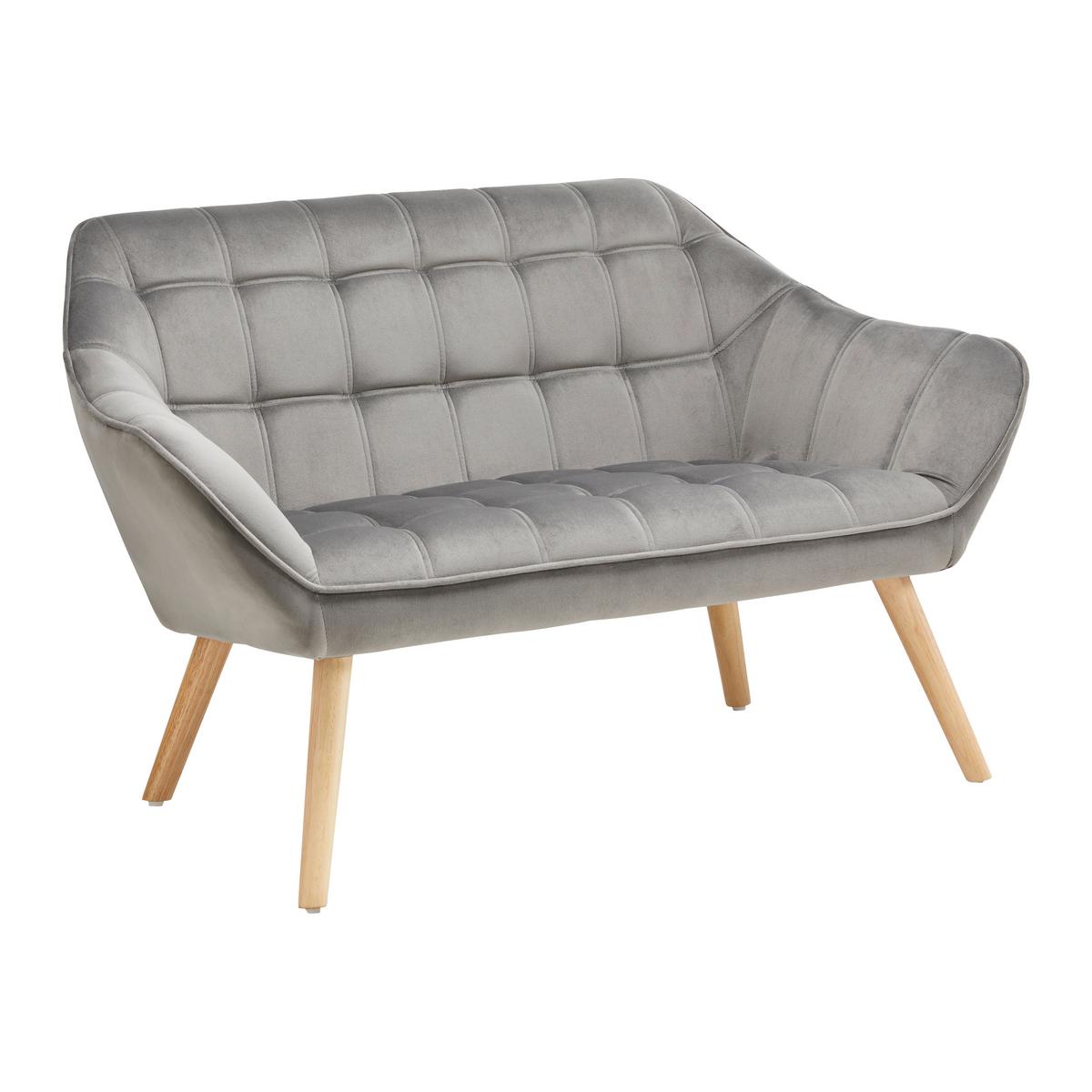 Pohovka MONIQUE tmavě šedá - tmavě šedá, Moderní, dřevo/textil (127/76/74,5cm) - Modern Living