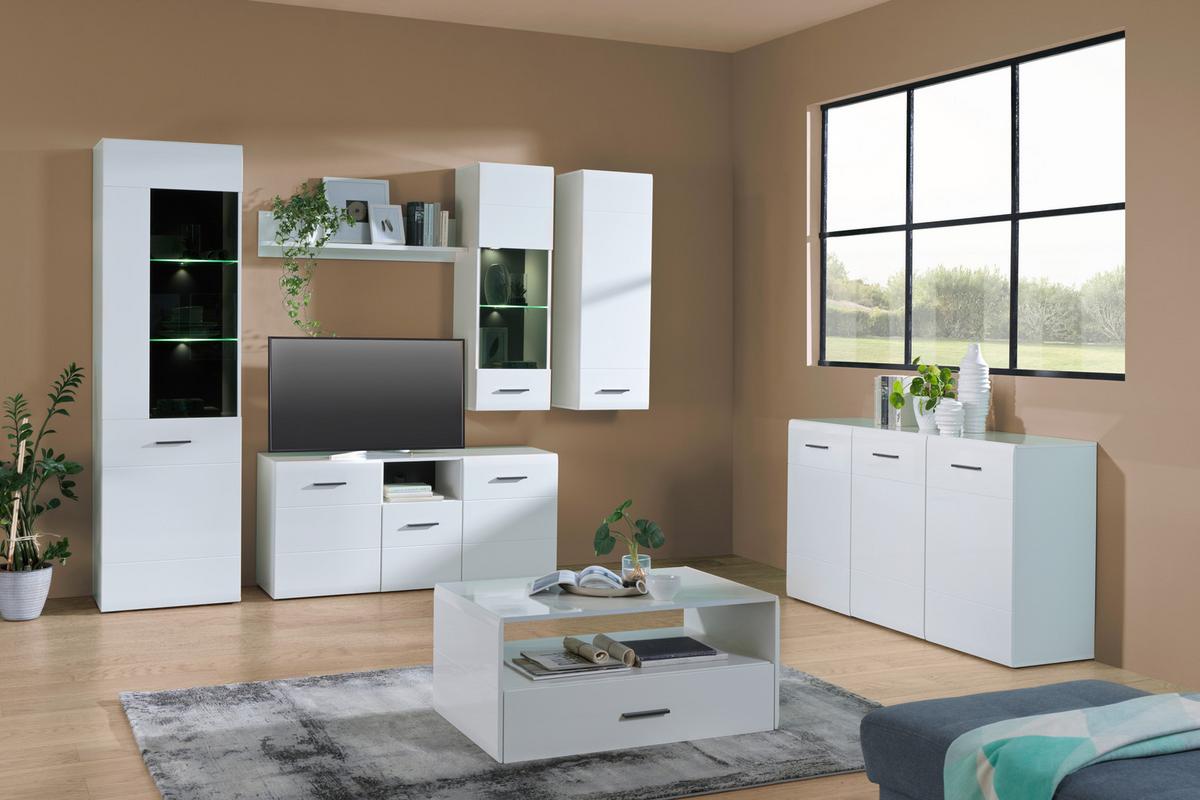 WANDREGAL Avanti Weiß B: 150 cm - Weiß, MODERN, Holzwerkstoff (140/22/20cm) - Hom`in