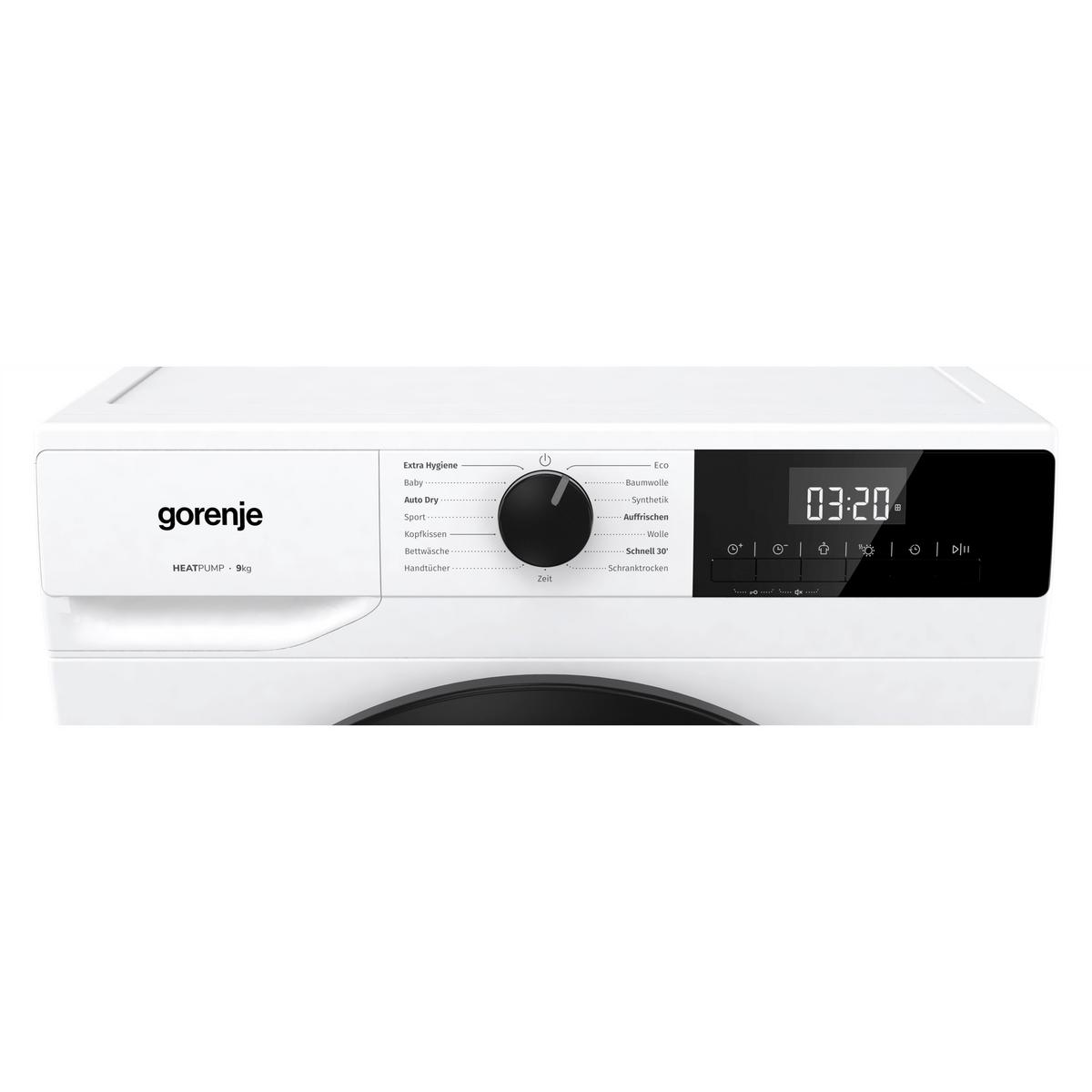 Wärmepumpentrockner D2HNE9D/AT Füllmenge ca. 9 kg, EEKL: D - Weiß, Basics, Kunststoff/Metall (59,5/84,5/64cm) - Gorenje