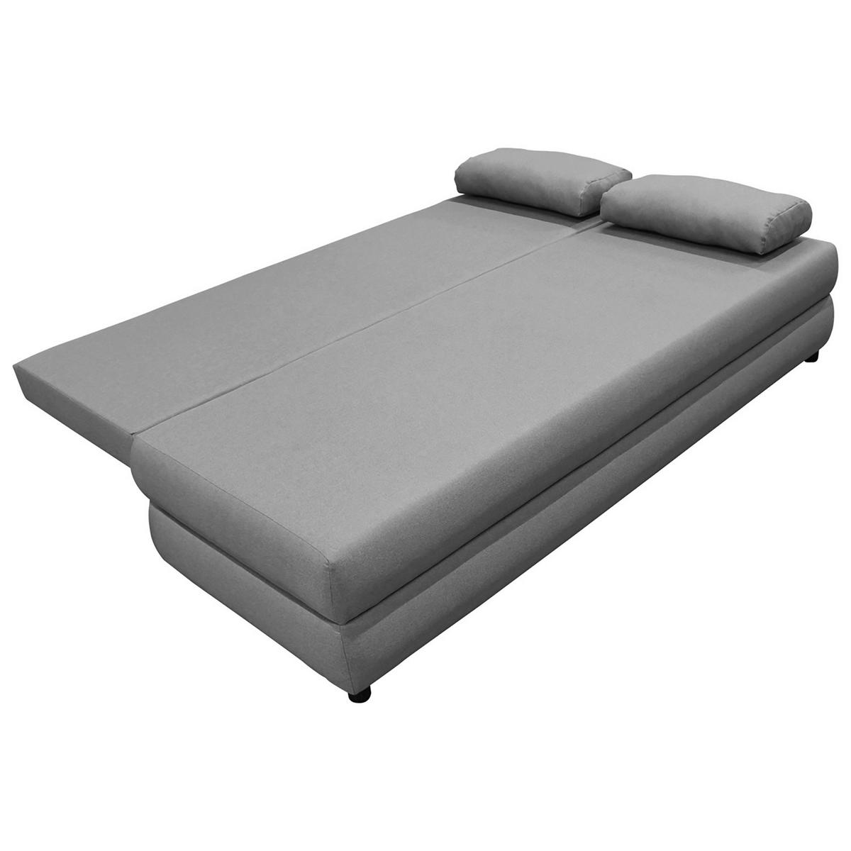 Schlafsofa Mela Grau B: 200 cm - Schwarz/Grau, Design, Textil (200/88/87cm) - P & B