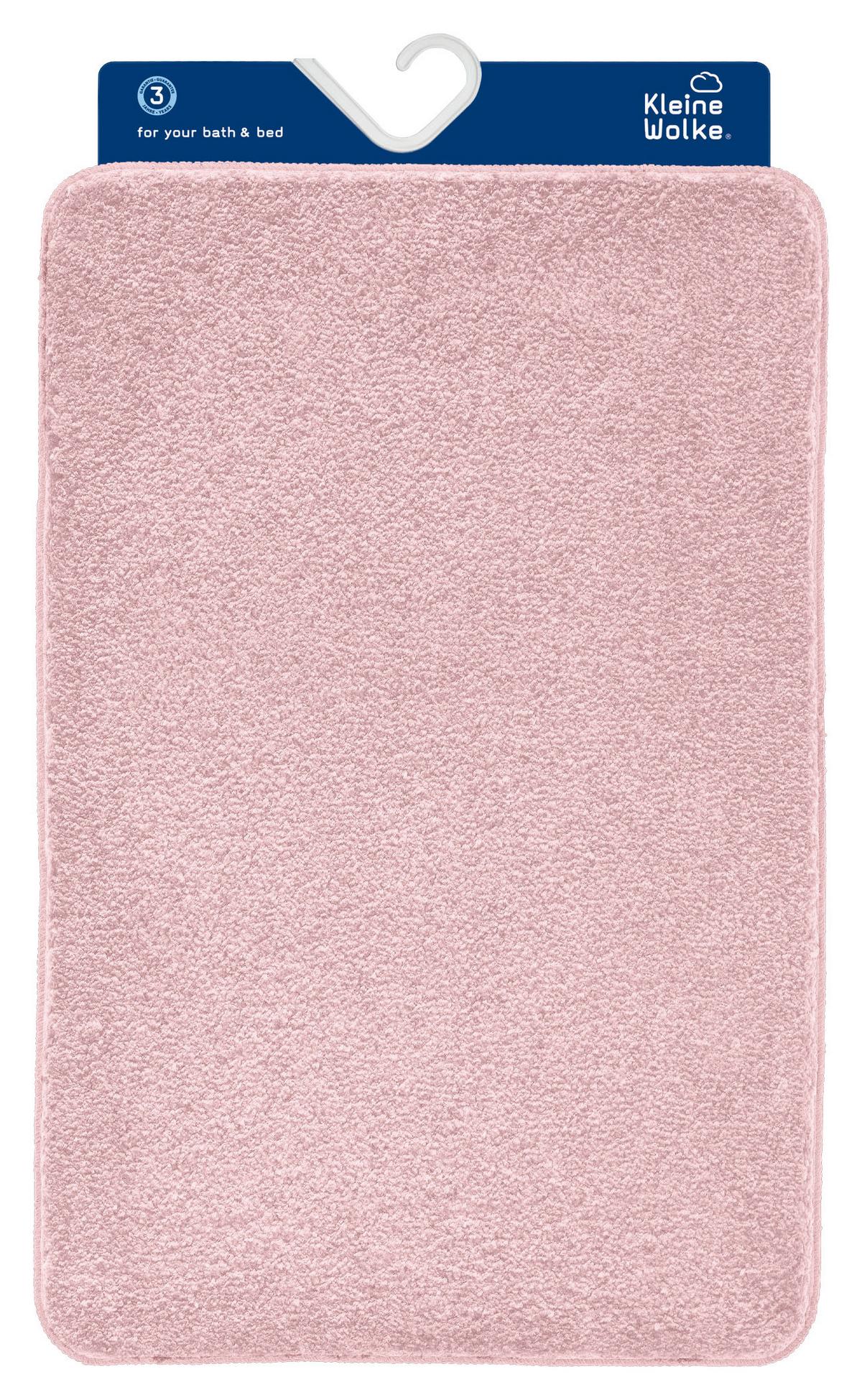 Badteppich Set Noble 85x55 Cm Rosa Waschbar/rutschhemmend - Rosa, KONVENTIONELL, Textil (55x85/50x50cm) - Kleine Wolke
