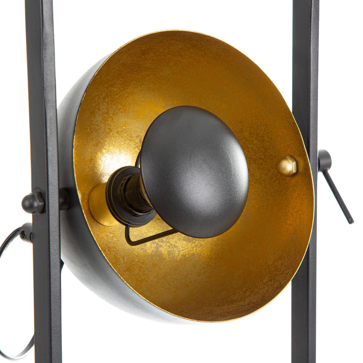 Stehleuchte 46150345x Ole - Goldfarben/Schwarz, Design, Kunststoff/Metall (25/25/117cm) - Globo