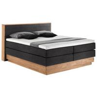 Boxspringbett mit Topper & Bettkasten 160x200 Moneta - Eichefarben/Dunkelgrau, MODERN, Holz/Textil (160/200cm) - MID.YOU