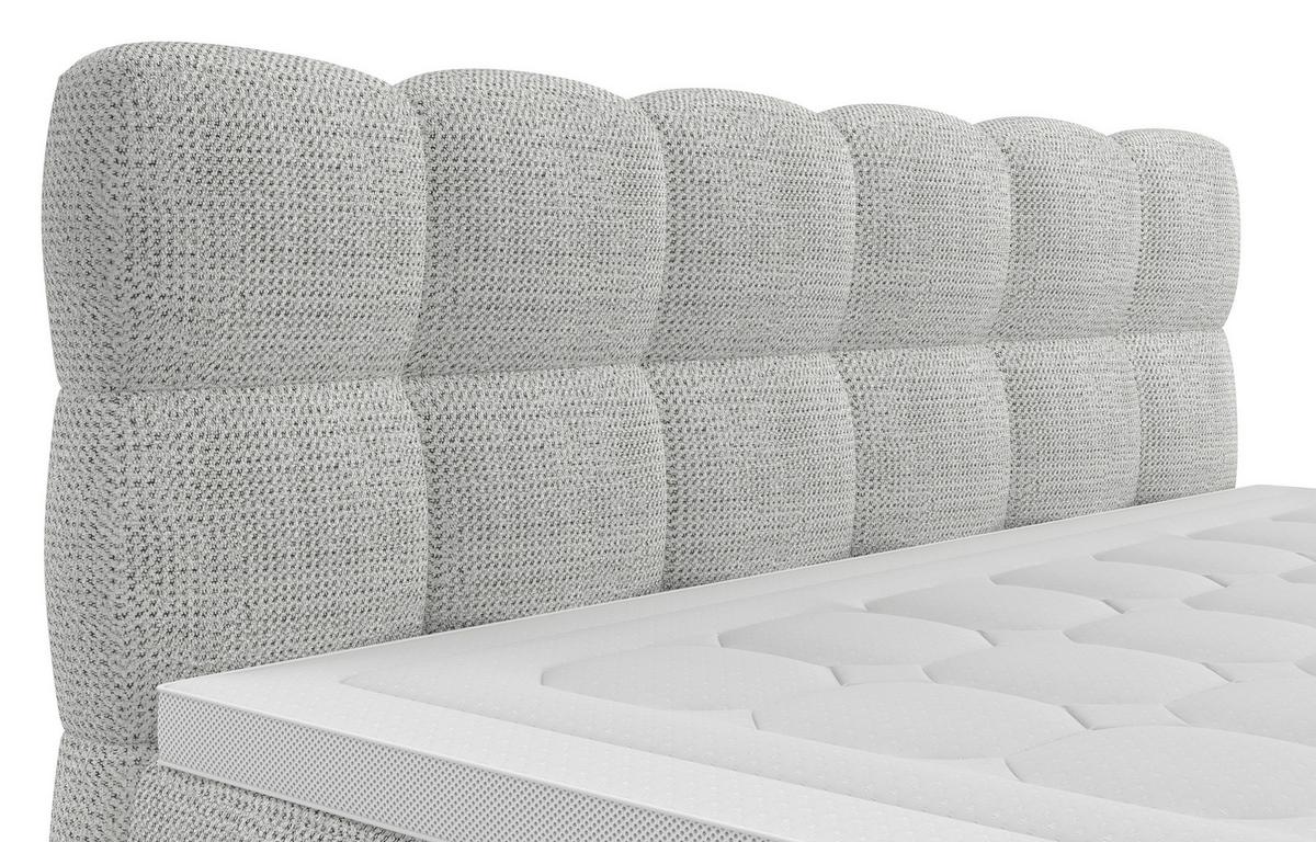 BOXSPRINGBETT inkl. Bettkasten 160x200 - Grauweiß/Schwarz, Trend, Holz/Holzwerkstoff (160/200cm) - Sembella