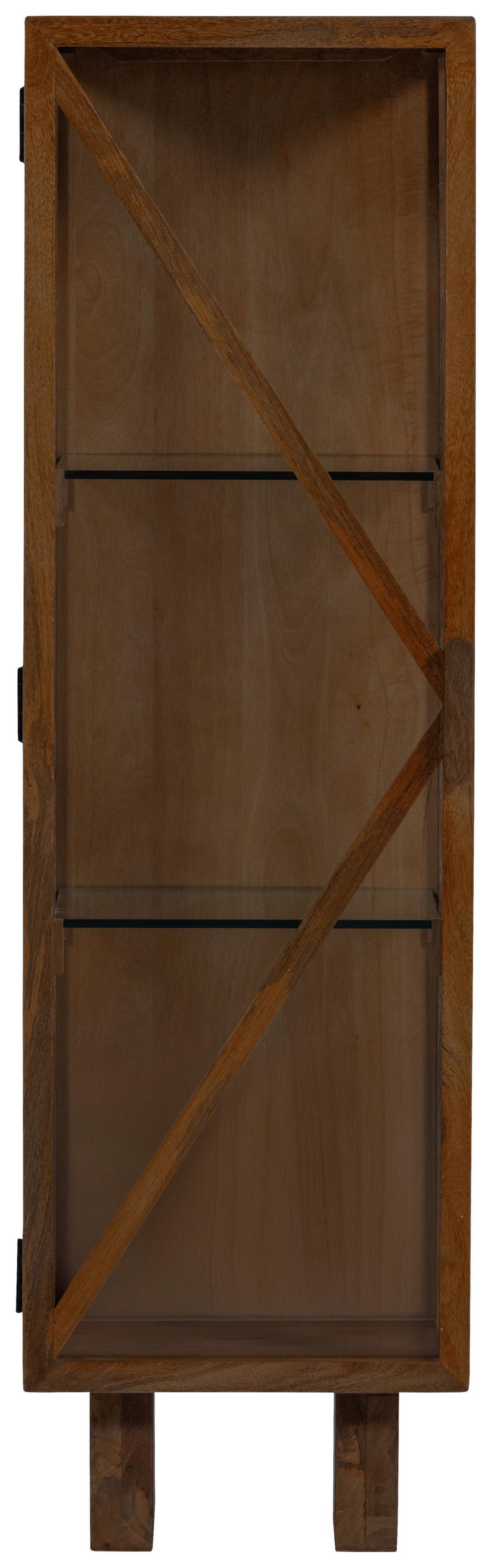 Vitrine Kella Braun B: 40 Cm - Braun, Design, Glas/Holz (40/137/39cm) - Livetastic