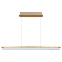 LED-Hängeleuchte 17017m - Klar/Messingfarben, Design, Glas/Metall (100/12/150cm) - Globo