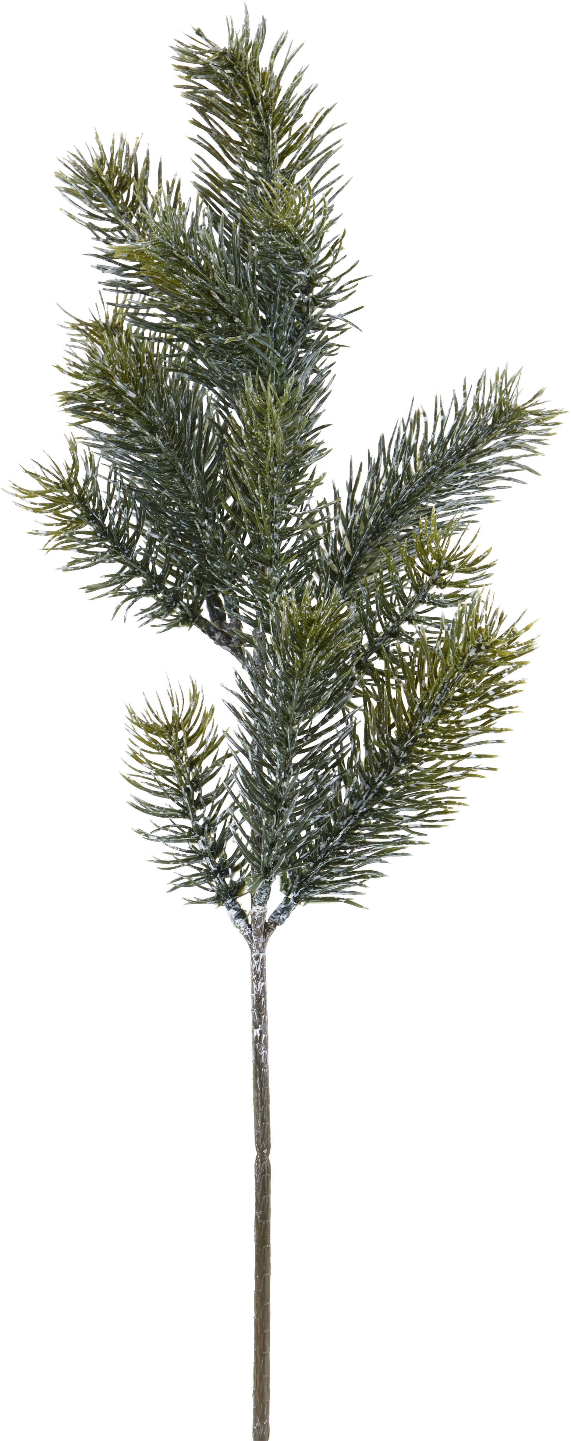 Dekozweig Blautanne Braun/Grün L: 50 cm - Braun/Grün, Basics, Kunststoff (50cm)