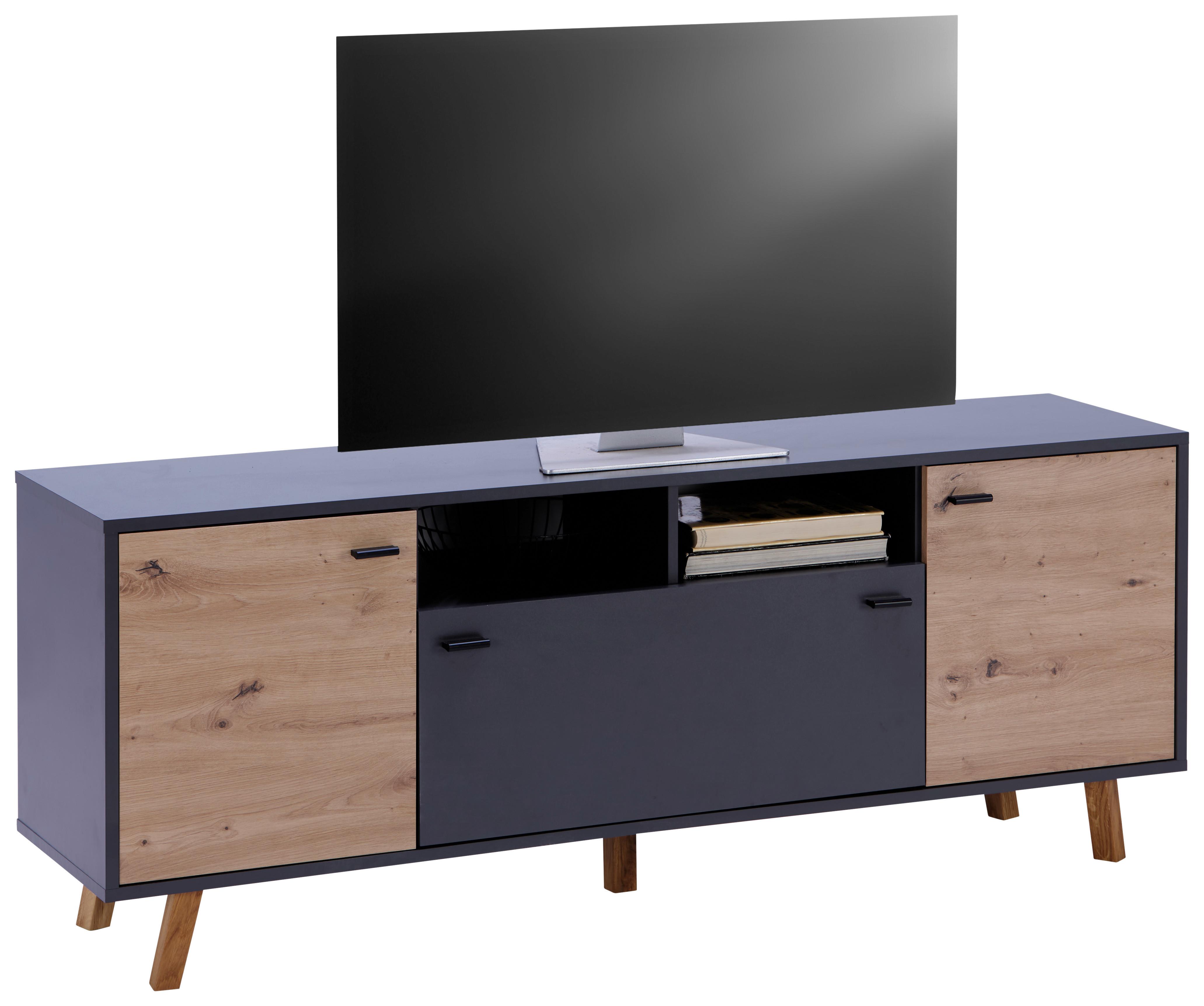 TV-Lowboard Trend B: 170 cm Anthrazit, Eiche Artisan - Anthrazit/Eiche Artisan, MODERN, Holzwerkstoff (170/66/40cm)