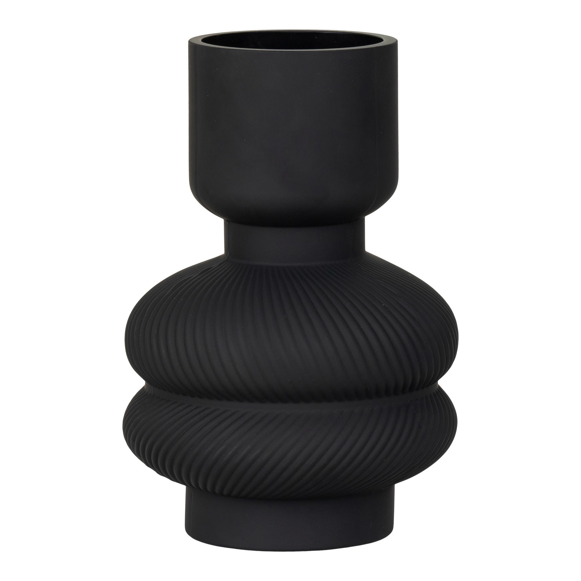 Vase Schwarz D: 15 Cm - Schwarz, Basics, Glas (15/22cm)