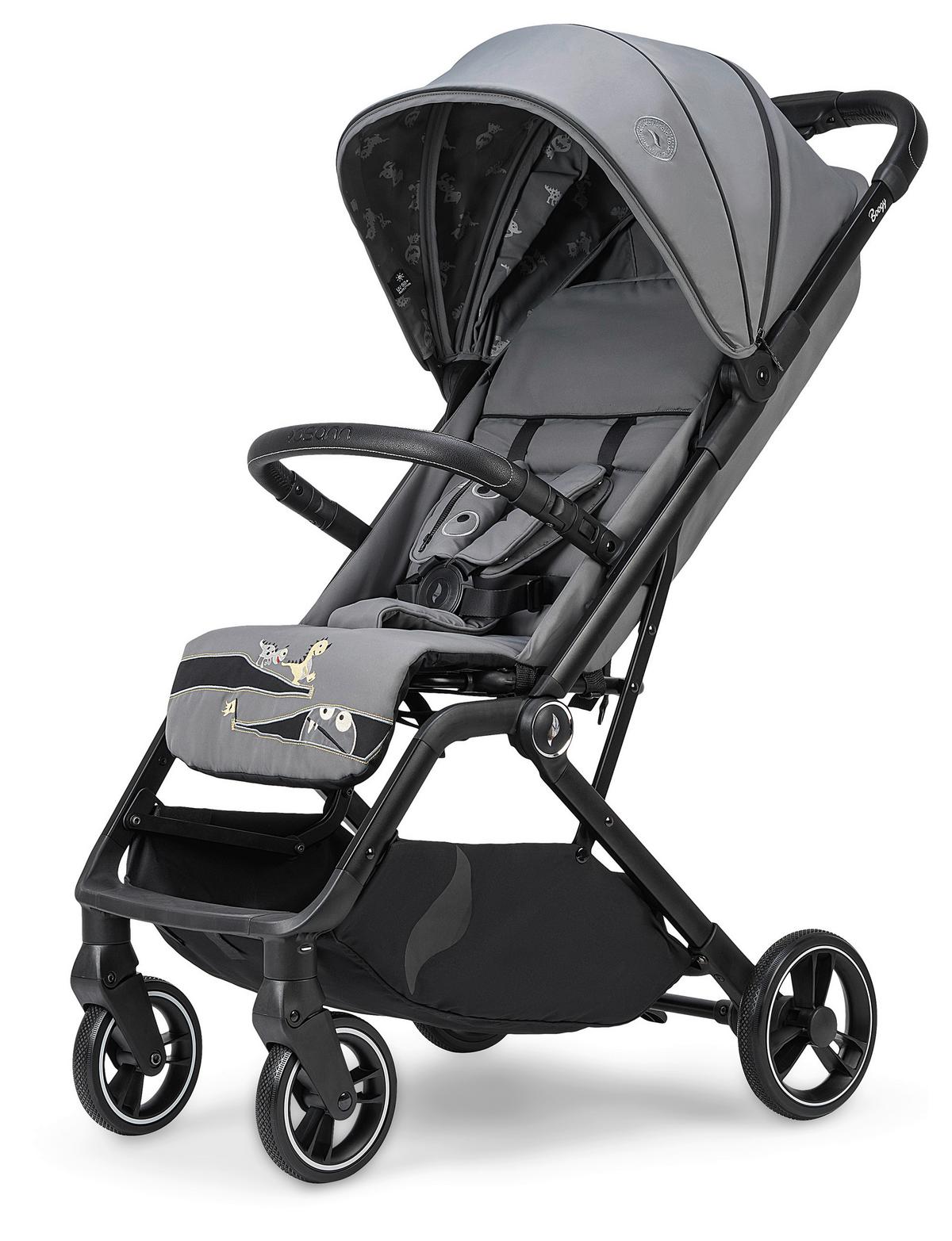 Buggy Boggy 2 Monster Hellgrau, B/h/t: 51x105x84,5cm - Hellgrau/Schwarz, Basics, Textil/Metall (51/105/84,5cm) - Osann