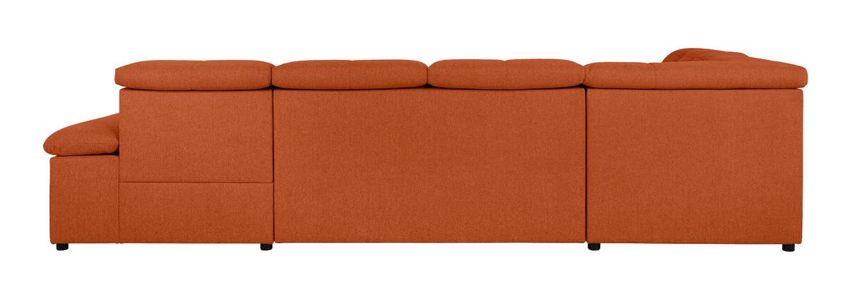 Wohnlandschaft Ramzes Terracotta U: 215x328x173 cm - Beige/Terracotta, Design, Textil (215/328/173cm) - MID.YOU