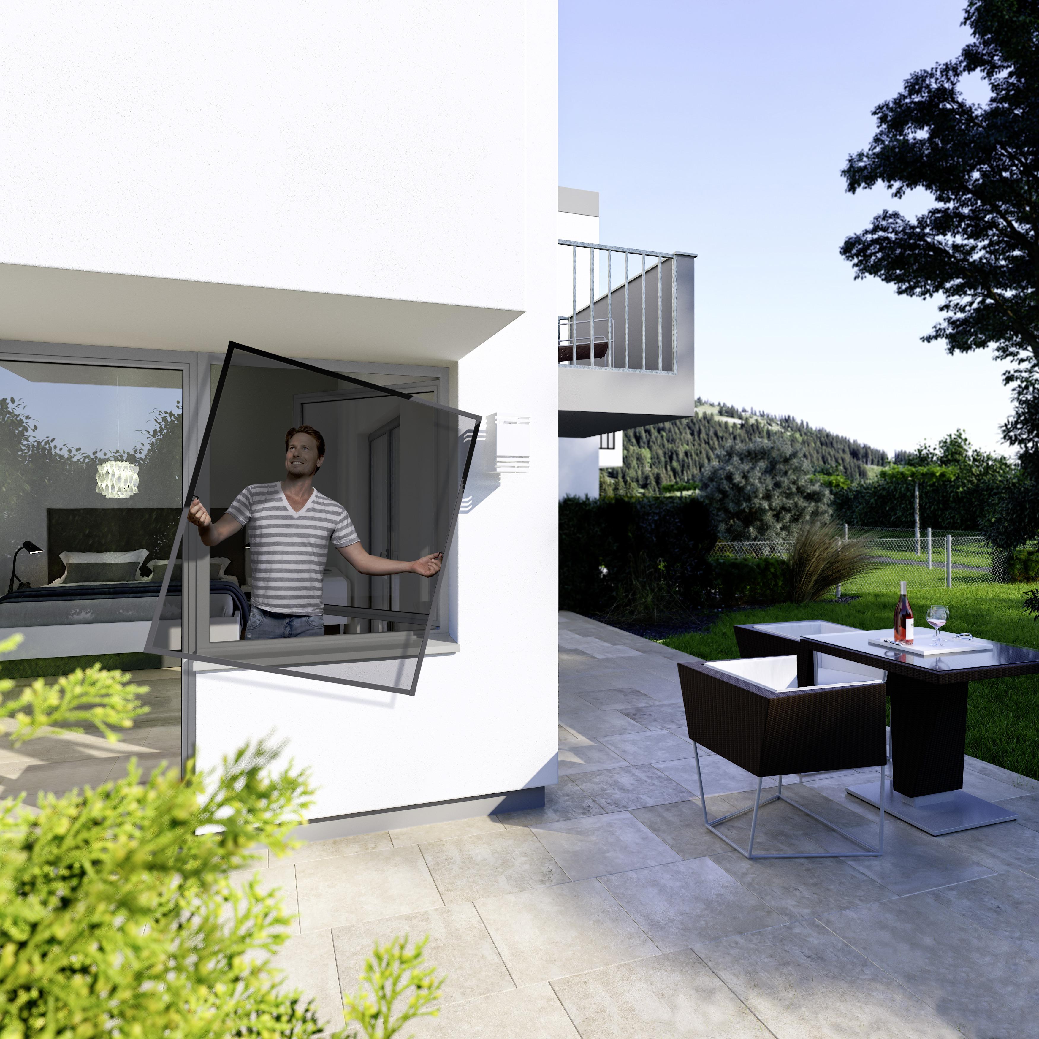 Fliegengitter 140x150 Cm Anthrazit, Zuschneidbar - Anthrazit, Basics, Glas/Metall (140/150cm)