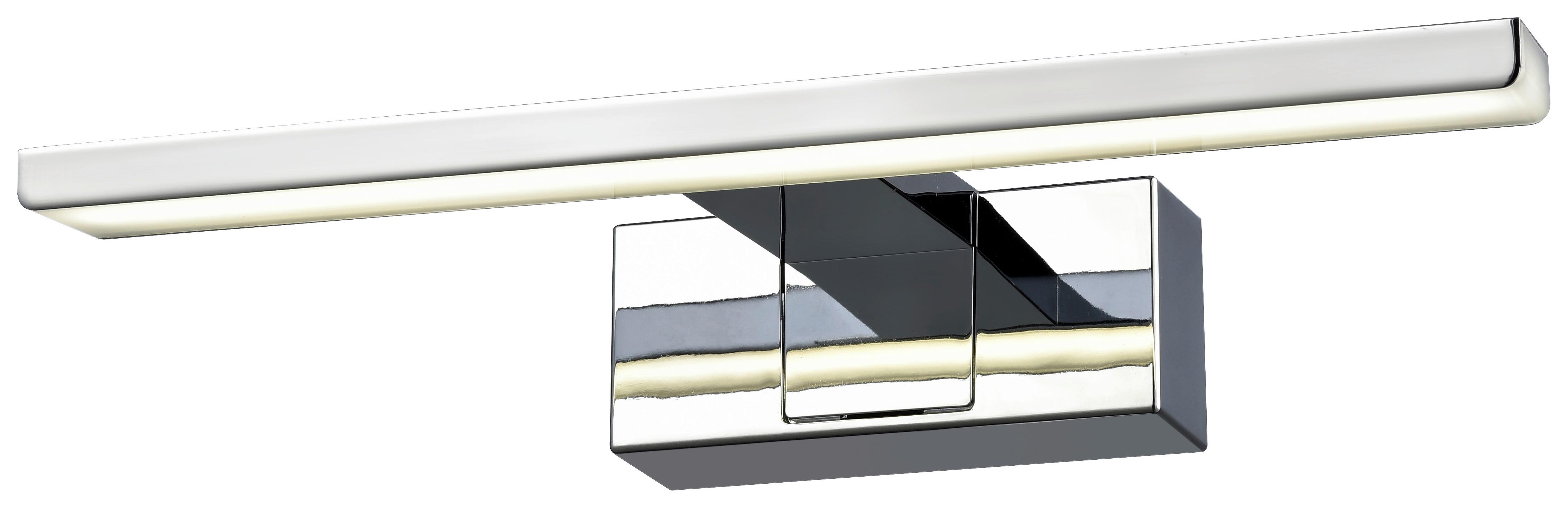 LED kúpeľňové svietidlo Momu, IP44, 30/12,8/5,1cm - chrómová, Modern, kov/plast (30/12,8/5,1cm) - Mömax