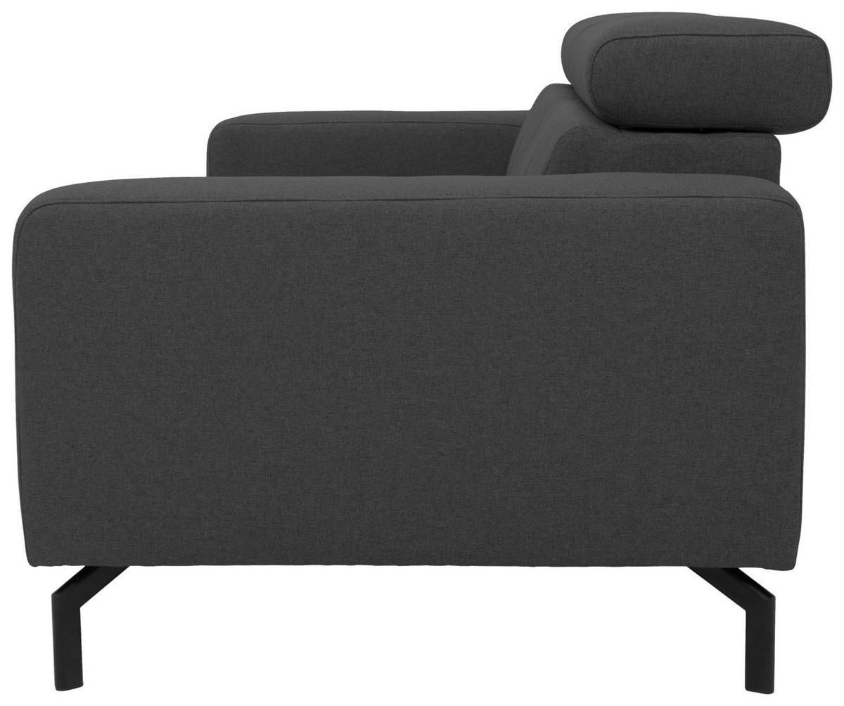2-sitzer-sofa Cunelli Grau Webstoff - Schwarz/Grau, Design, Textil (208/79/104cm) - MID.YOU