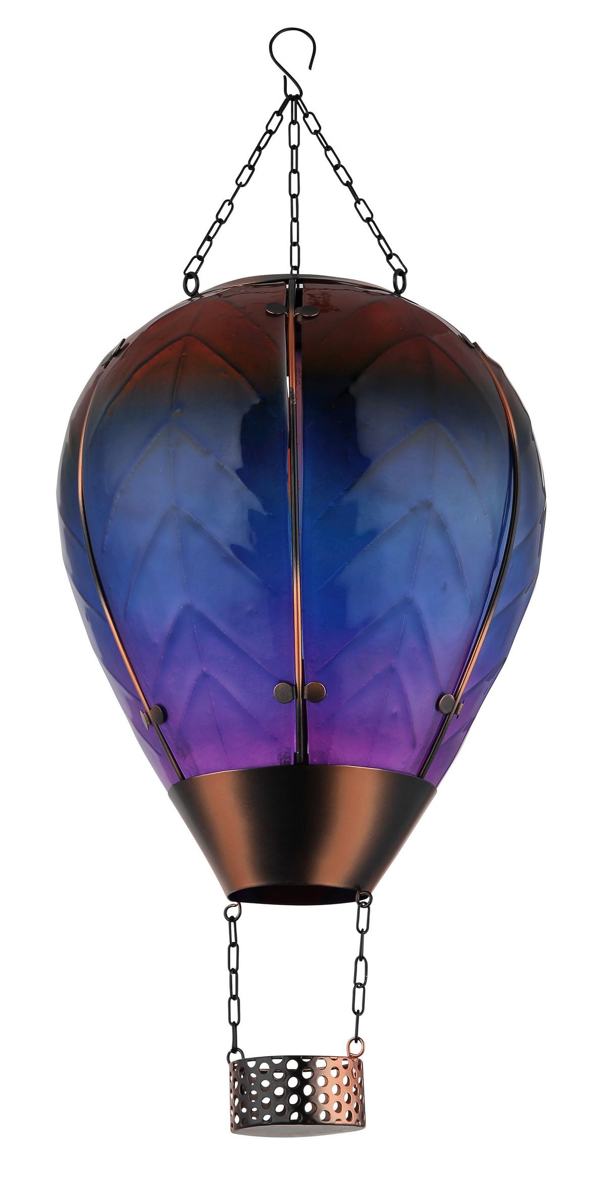 Solarleuchte 3000k, Warmweiß - Multicolor/Schwarz, Design, Glas/Kunststoff (27/37cm) - Globo
