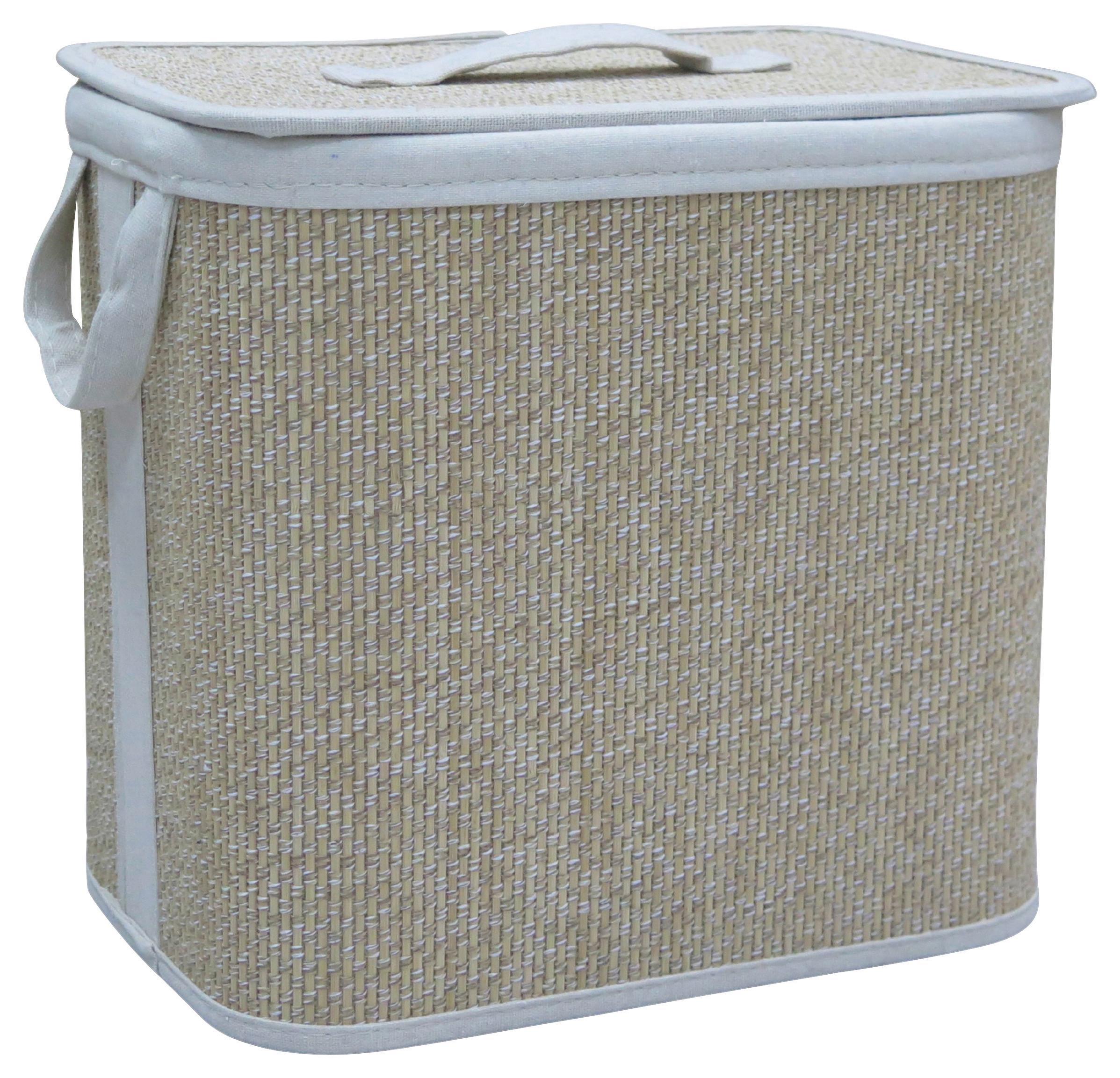 Kôš na bielizeň LOTIE - prírodná farba, Modern, drevo/textil (32/22/30cm) - Mömax
