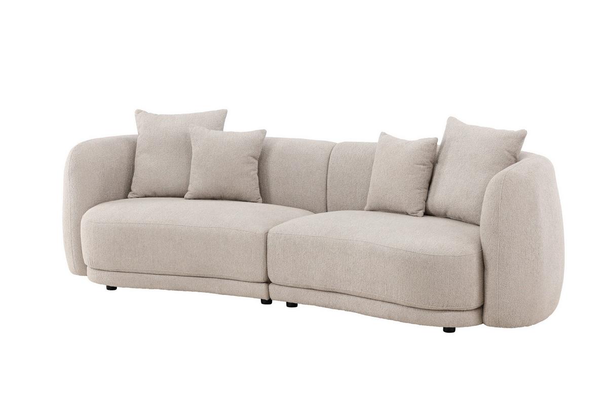 2-sitzer-sofa Cielo Beige B: 135cm - Beige, MODERN, Kunststoff/Textil (135/74/92cm) - Livetastic