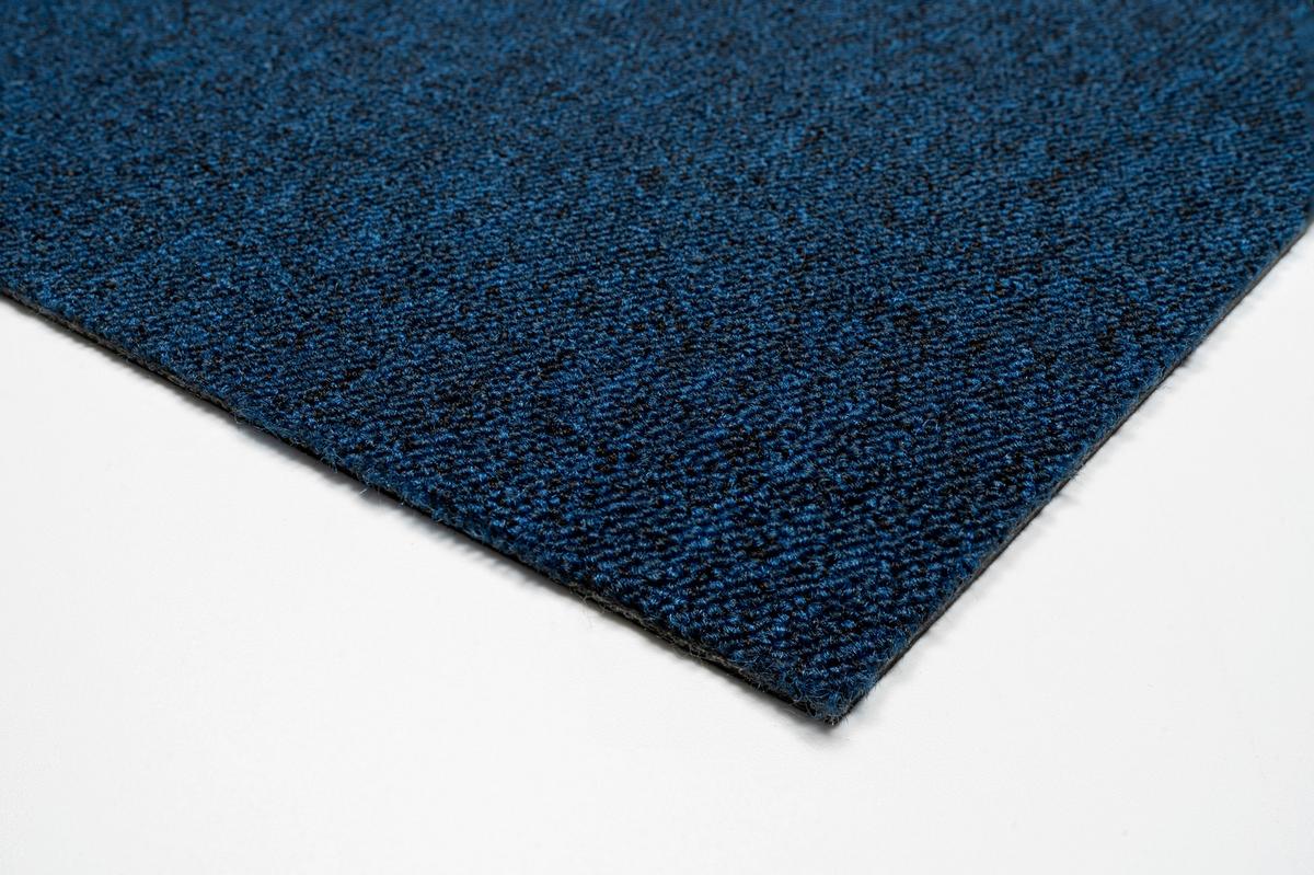 Teppichfliese Dunkelblau Mustang 50x50 Cm Florhöhe 3 Mm - Dunkelblau, Basics, Textil (50/50cm)