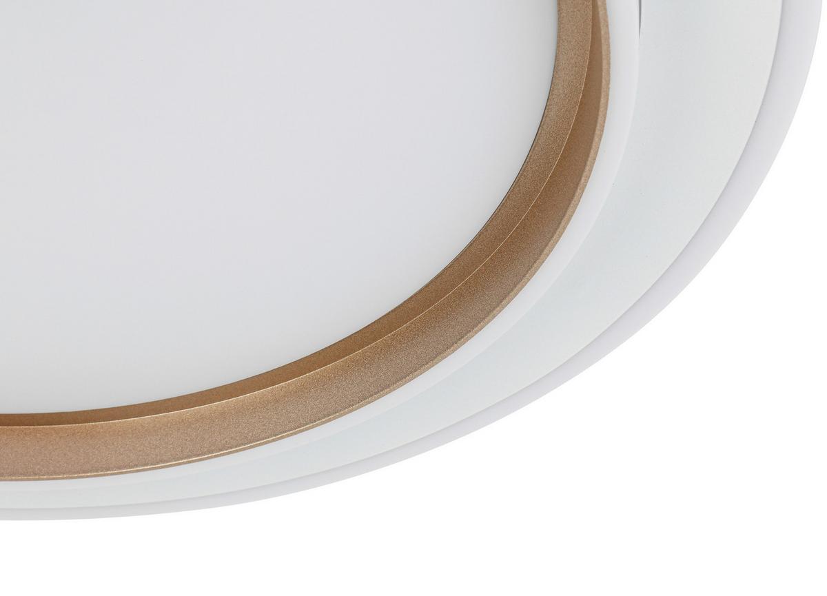 LED-Deckenleuchte Clara - Champagner/Weiß, Basics, Kunststoff/Metall (46/5,5cm) - Luca Bessoni