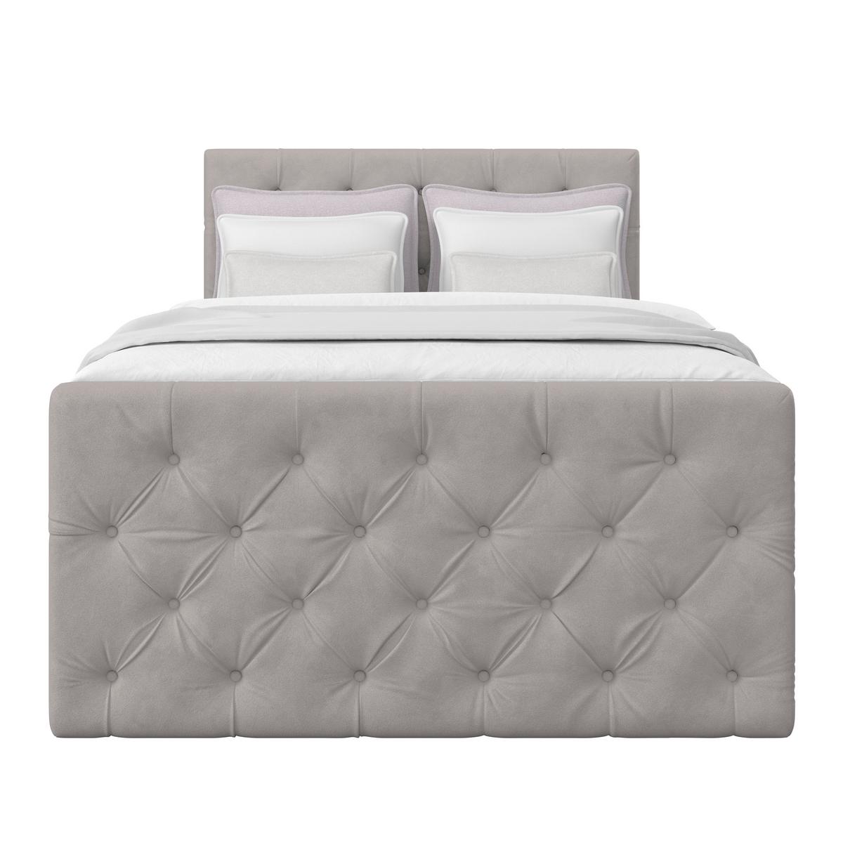 Boxspringbett Elio Silberfarben 140x200 cm H3 - Beige/Silberfarben, ROMANTIK / LANDHAUS, Textil (140/200cm) - James Wood