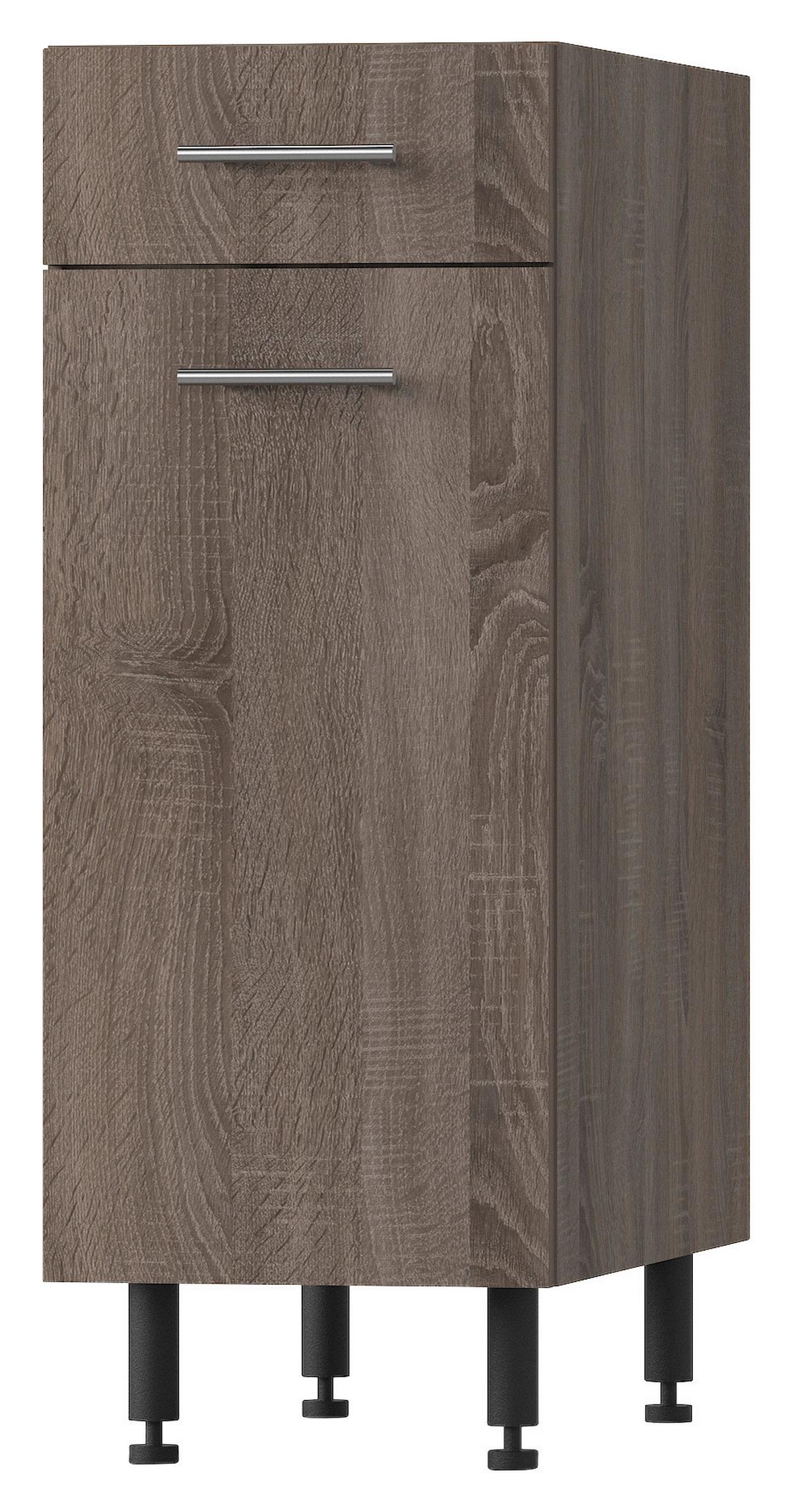 Alsószekrény Corina 2 - tölgyfa színű/Sonoma tölgy, Modern, fa/fém (30/82,4/58cm)