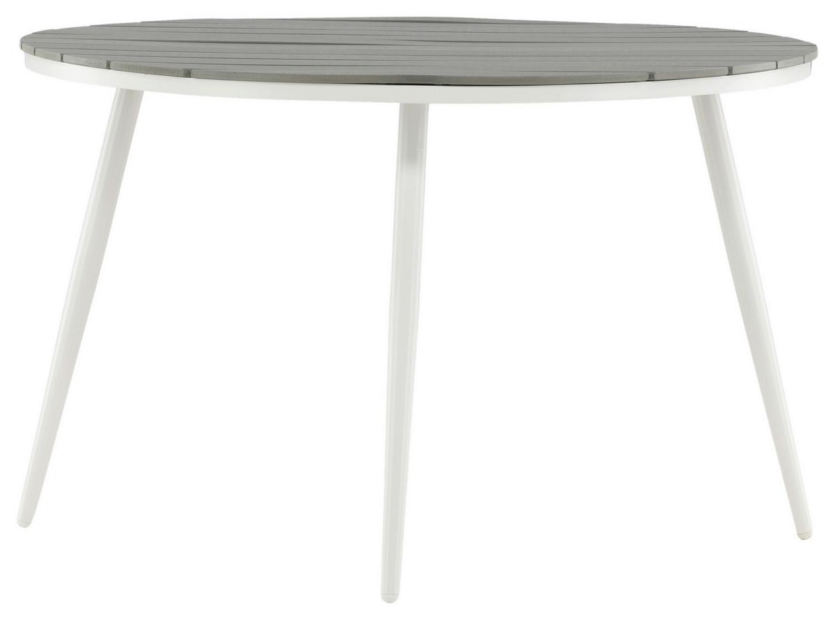 Gartentisch Break - Weiß/Grau, KONVENTIONELL, Kunststoff/Metall (120/120/74cm) - Gardenson