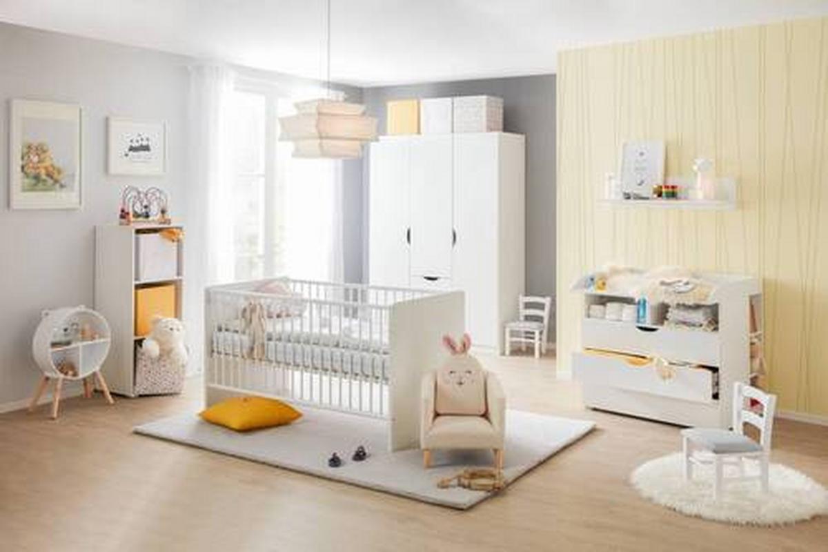 ŠATNÍ SKŘÍŇ S OTOČNÝMI DVEŘMI WHITE - bílá, Moderní, kompozitní dřevo (136/197/54cm)