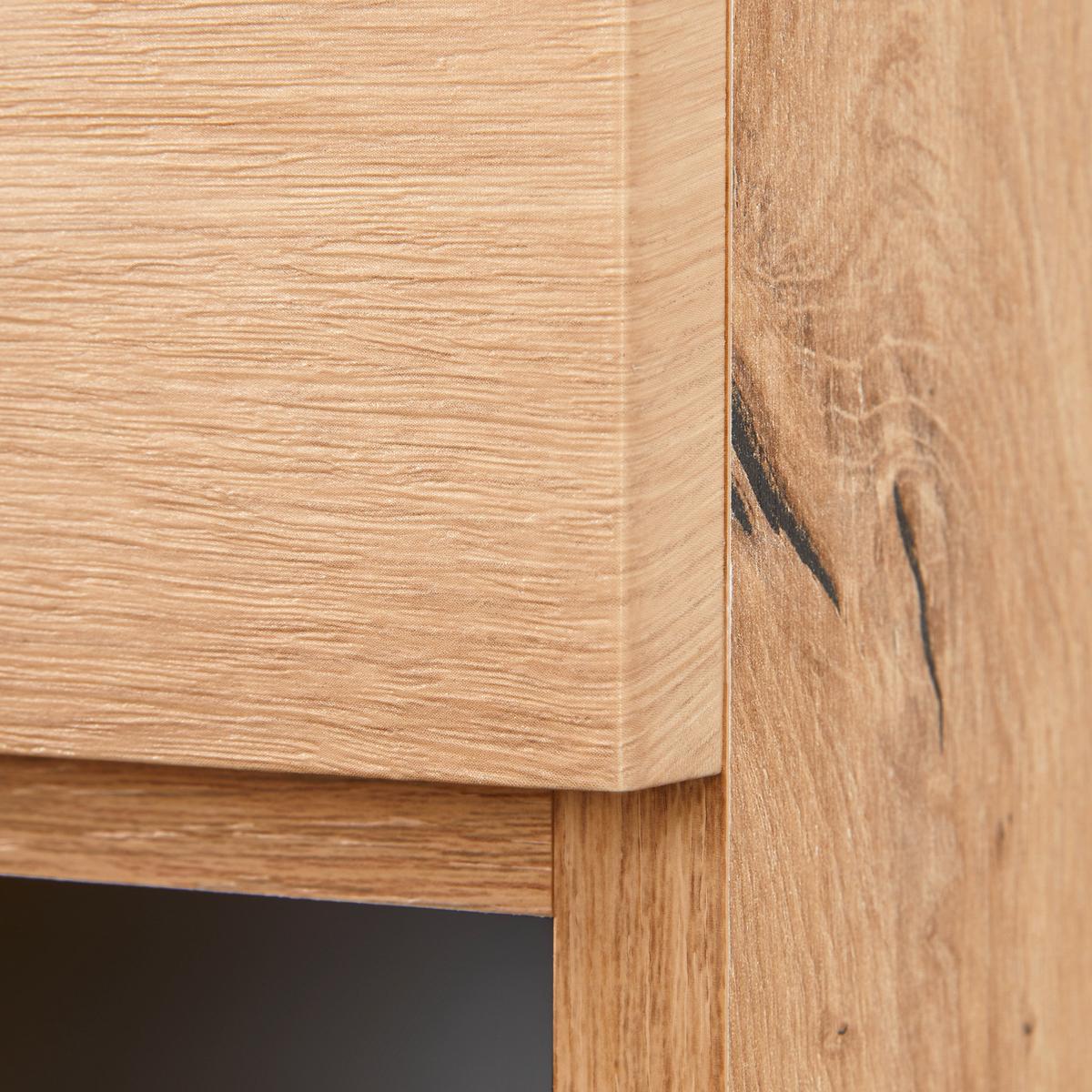 Vysoká skrinka FLORENZ -EXKLUSIV- - čierna/dub artisan, Modern, kov/kompozitné drevo (40/180/190/35cm) - Mömax