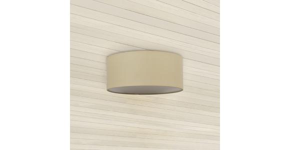 Deckenleuchte Mila Ø 26 cm mit Textilem Lampenschirm - Beige, ROMANTIK / LANDHAUS, Textil/Metall (26/10cm) - James Wood