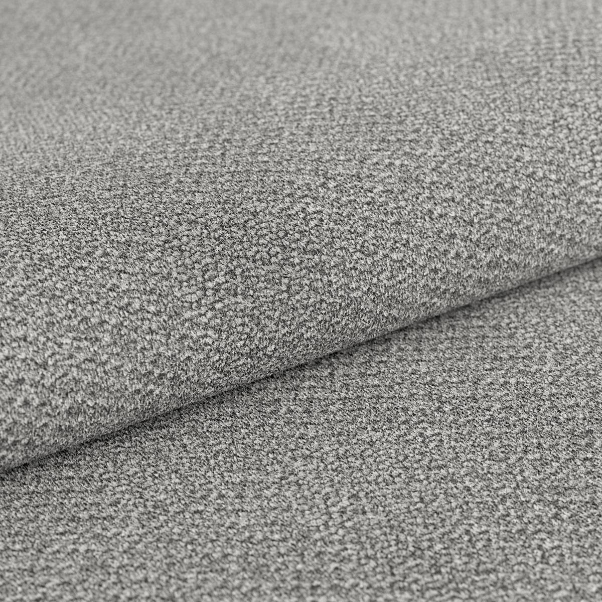 Ecksofa Barletta New Velours Hellgrau, 228x289cm - Hellgrau/Schwarz, ROMANTIK / LANDHAUS, Textil (228/289cm) - Luca Bessoni