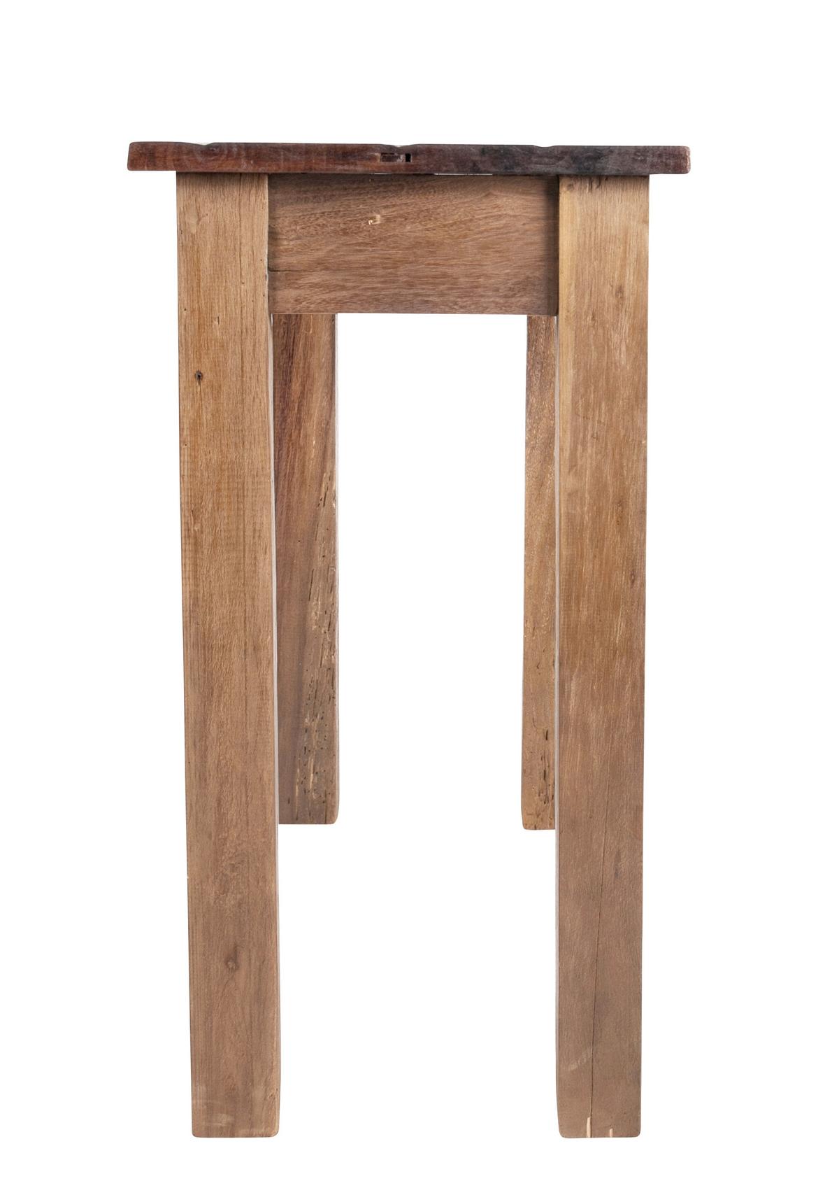 KONSOLENTISCH Teakholz L: 78cm - Naturfarben/Braun, Design, Holz (78/80/40cm) - MID.YOU