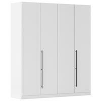 Kleiderschrank Safari B: 181 cm - Weiß, KONVENTIONELL, Holzwerkstoff (181/229/54cm)