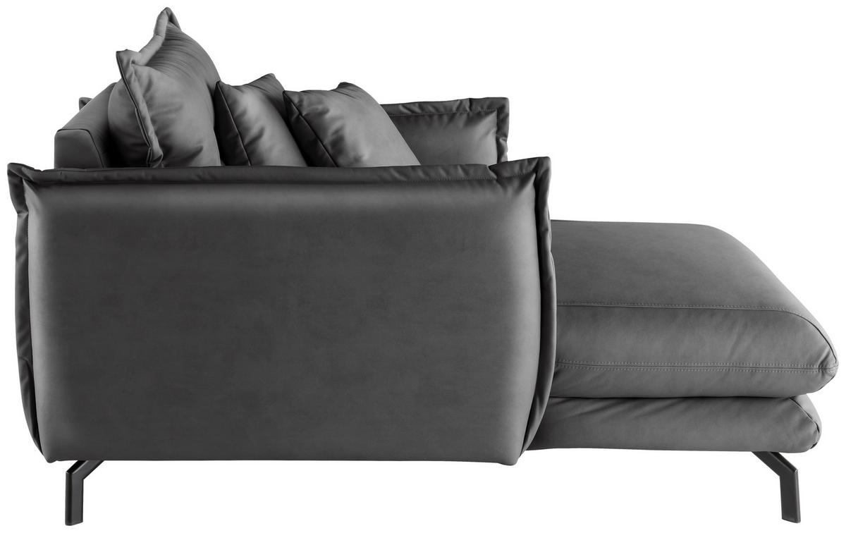 XXL-Sessel Lava Anthrazit B: 111cm - Anthrazit/Schwarz, MODERN, Textil (111/101/167cm) - Livetastic