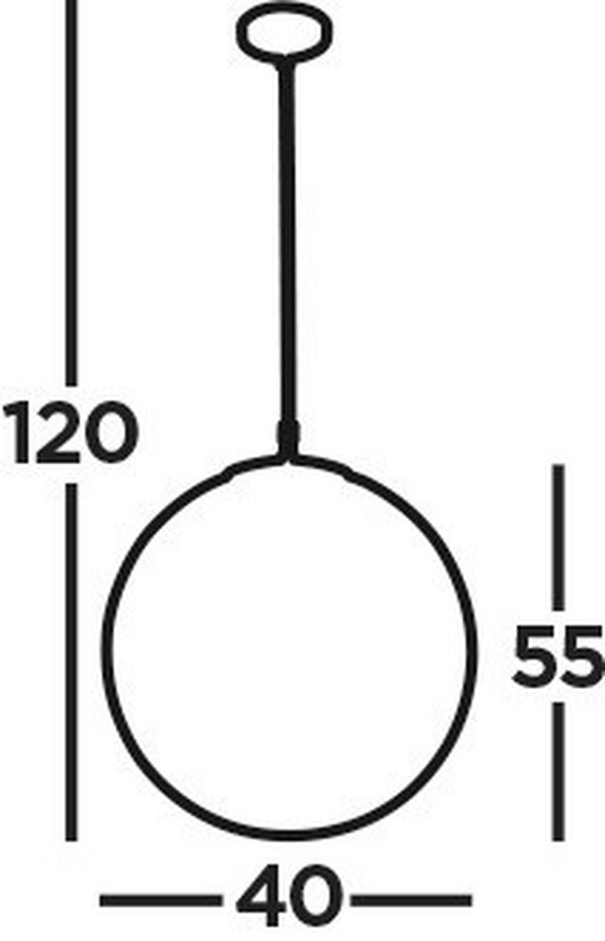Hängeleuchte Atom H. 120 cm 1-Flammig, höhenverstellbar - Schwarz/Weiß, KONVENTIONELL, Glas/Metall (40/120cm)
