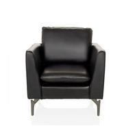 Sessel Bavero Schwarz B: 75 Cm - Schwarz, MODERN, Leder (75/65/73cm) - MID.YOU