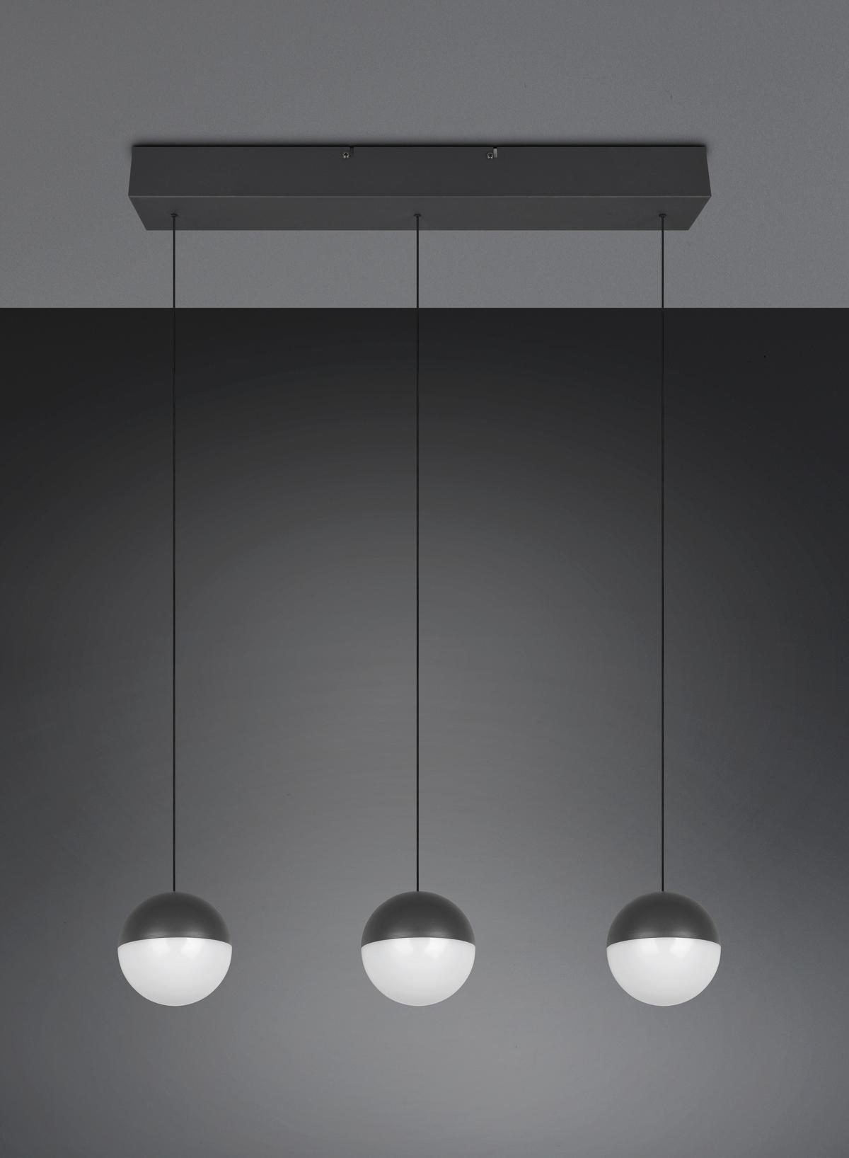 ZÁVĚSNÉ LED SVÍTIDLO SESTINE - černá, Moderní, kov/plast (60/9/150cm) - Mömax