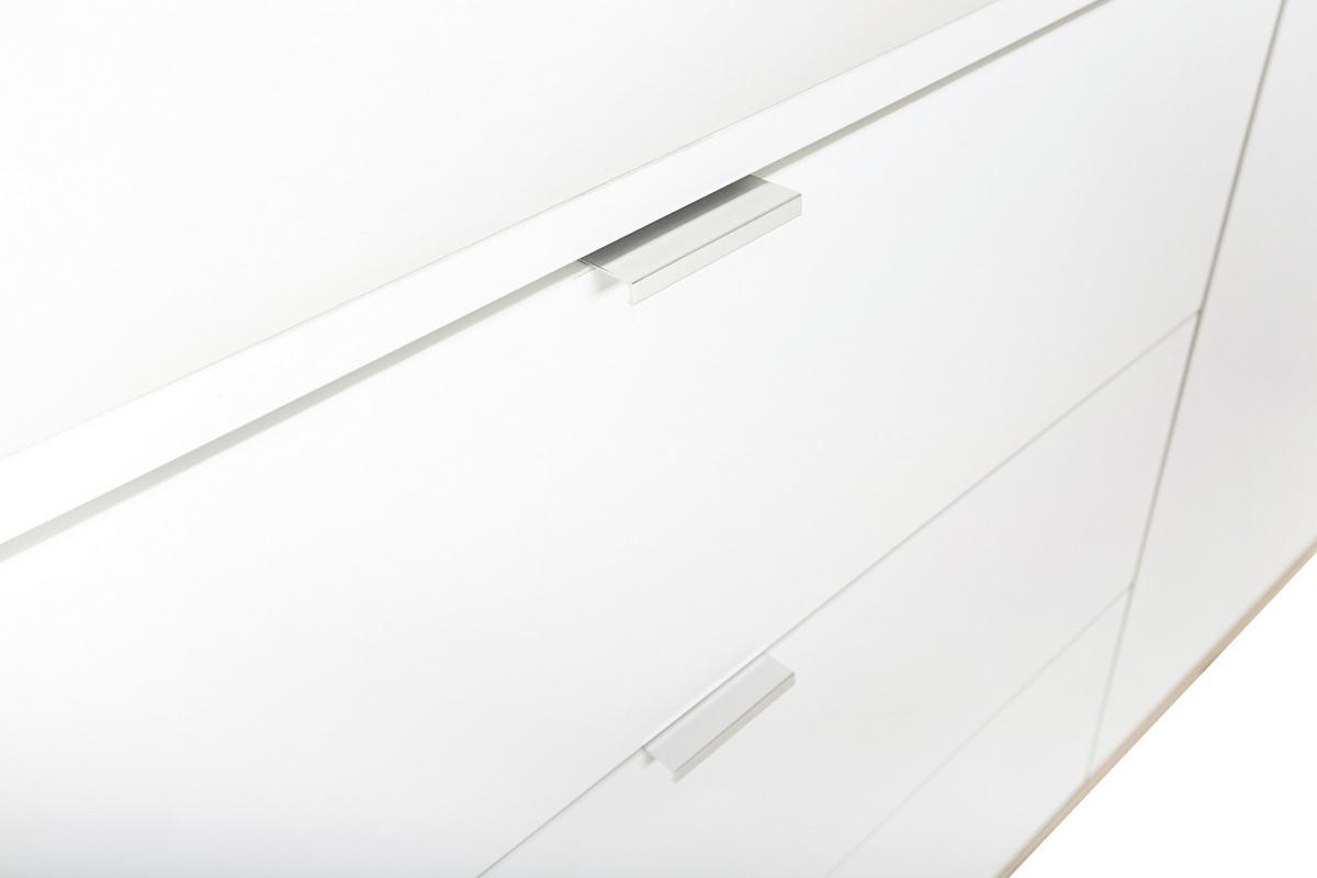 Sideboard Teilmassiv, 3 Laden 180cm Göteborg 51 Sonoma Eiche - Weiß/Sonoma Eiche, KONVENTIONELL, Holzwerkstoff (180/87/40cm) - MID.YOU