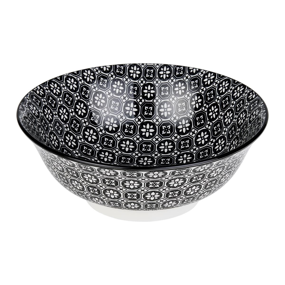 Hlboký tanier SHIVA - čierna/biela, Lifestyle, keramika (21/7,8cm) - Mömax