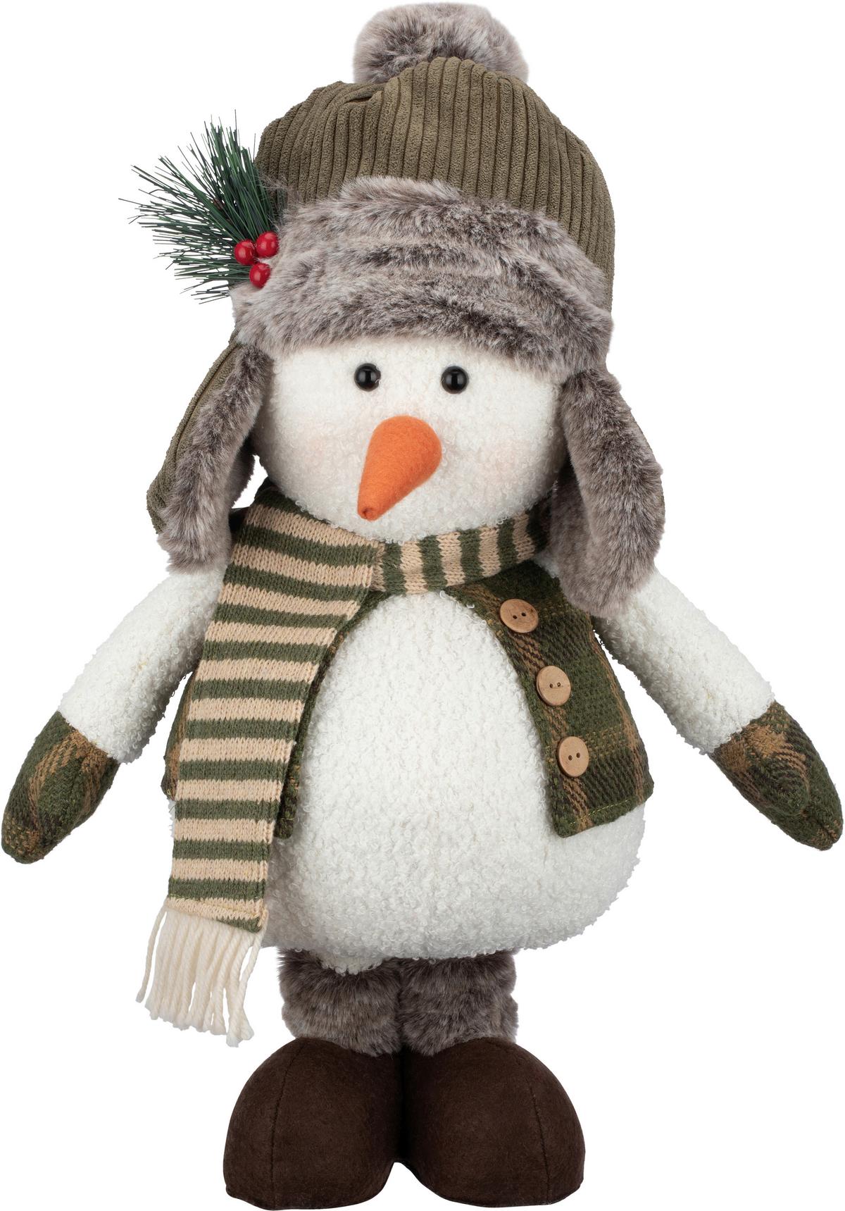 Dekor Hóember Olaf - fehér/szürke, Konventionell, műanyag/textil (25/16/66cm) - Luca Bessoni