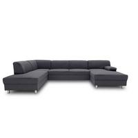 Wohnlandschaft Jamie Schlammfarben - Chromfarben/Schlammfarben, KONVENTIONELL, Textil (194/308/150cm) - MID.YOU