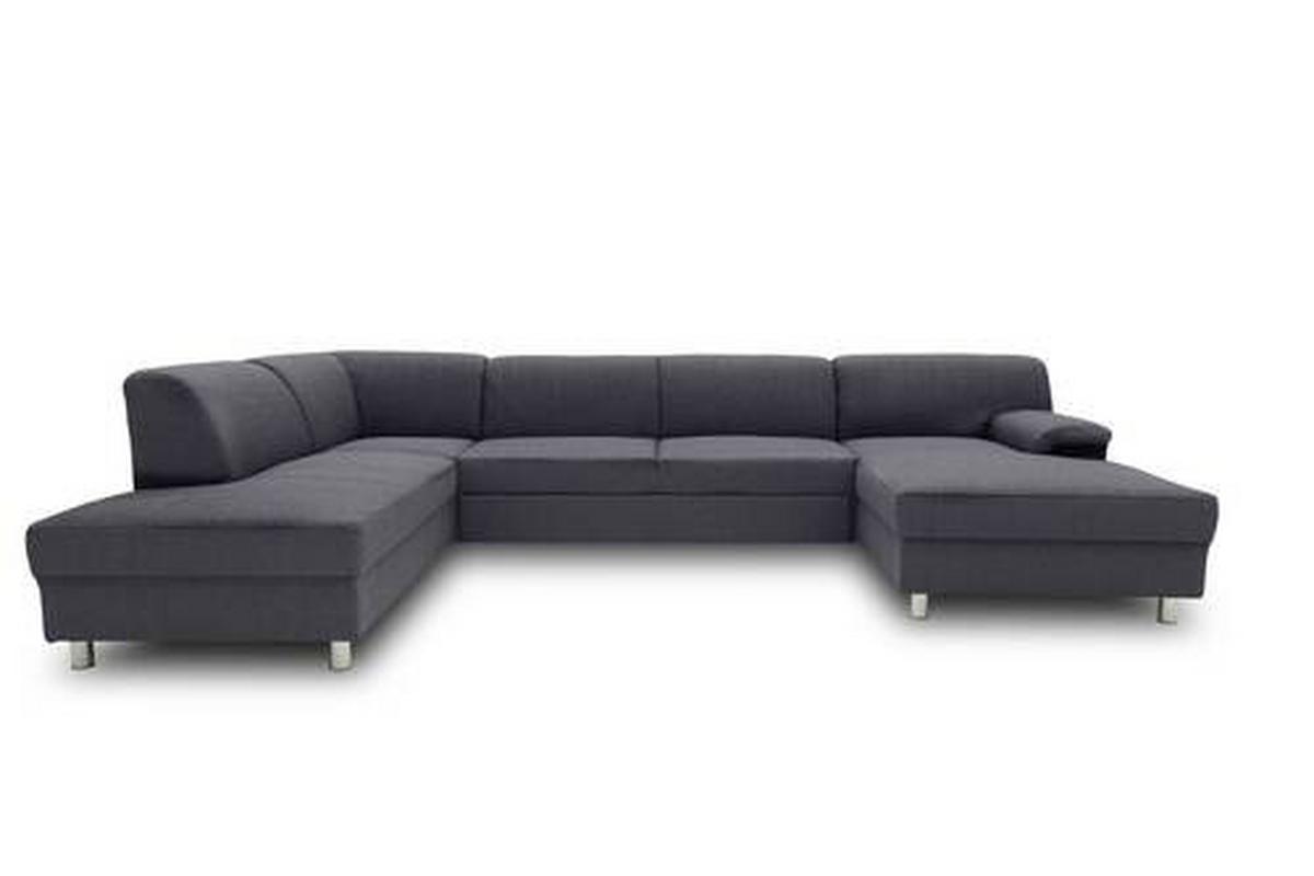 Wohnlandschaft Jamie Schlammfarben - Chromfarben/Schlammfarben, KONVENTIONELL, Textil (194/308/150cm) - MID.YOU