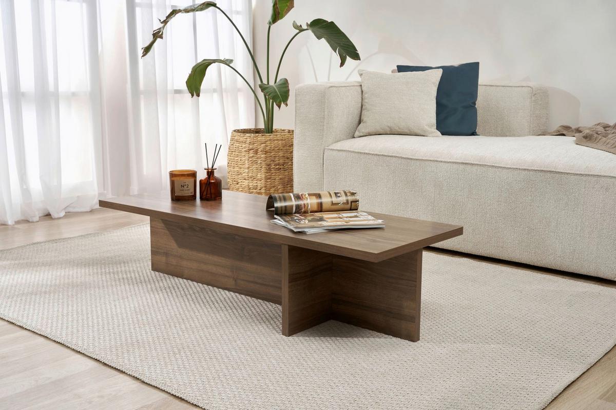 COUCHTISCH Wallnussfarfben B: 120cm - Walnussfarben, MODERN, Holzwerkstoff (120/30/45cm)