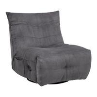 Relaxační křeslo ALURA, tmavě šedá barva - černá/tmavě šedá, Moderní, kov/dřevo (90/92/90cm) - Bessagi Home