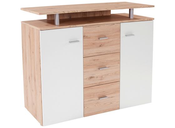 Kommode mit Aufsatz B 120cm Leon, Eiche Dekor/Weiß - Eichefarben/Erlefarben, MODERN, Holzwerkstoff (120/92,3/40cm) Kommode mit Aufsatz B 120cm Leon, Eiche Dekor/Weiß - Eichefarben/Erlefarben, MODERN, Holzwerkstoff (120/92,3/40cm)