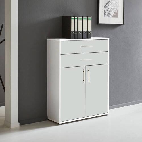 Office Edition B: 84,5 cm Weiß - Weiß, MODERN, Holzwerkstoff (84,5/114/33cm) - MID.YOU