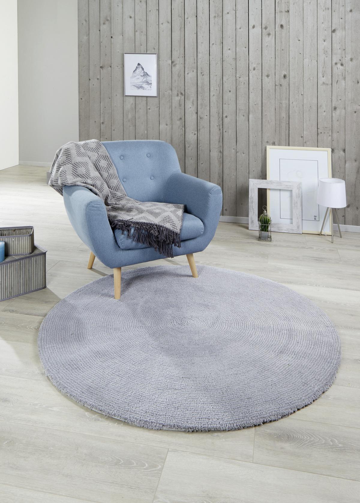 Szőnyeg Blanca Átmérő Kb. 150cm - szürke, textil (150cm) - James Wood
