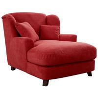 XXXL-Sessel Asado rot teilmassiv, B: 109 cm - Dunkelbraun/Rot, MODERN, Holzwerkstoff/Textil (109/104/145cm) - Sit & More